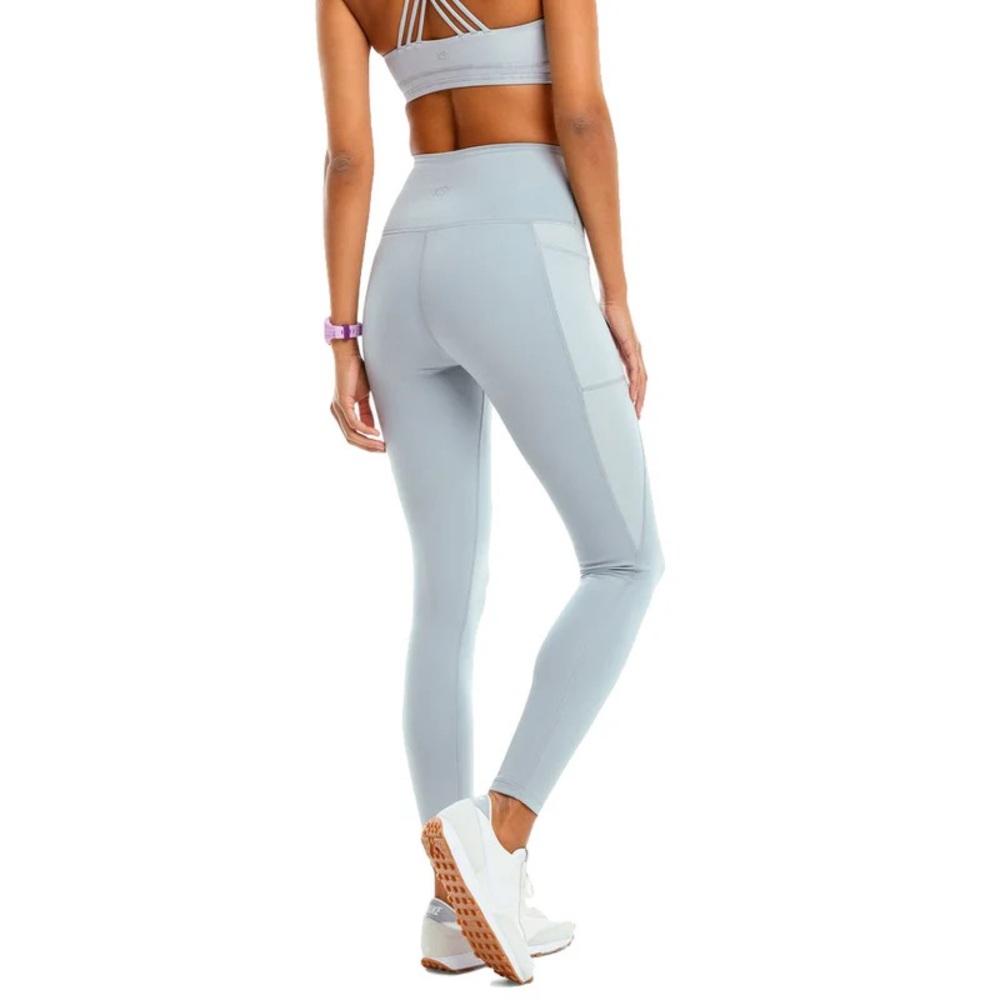 Aqua Blue High-Waisted Leggings